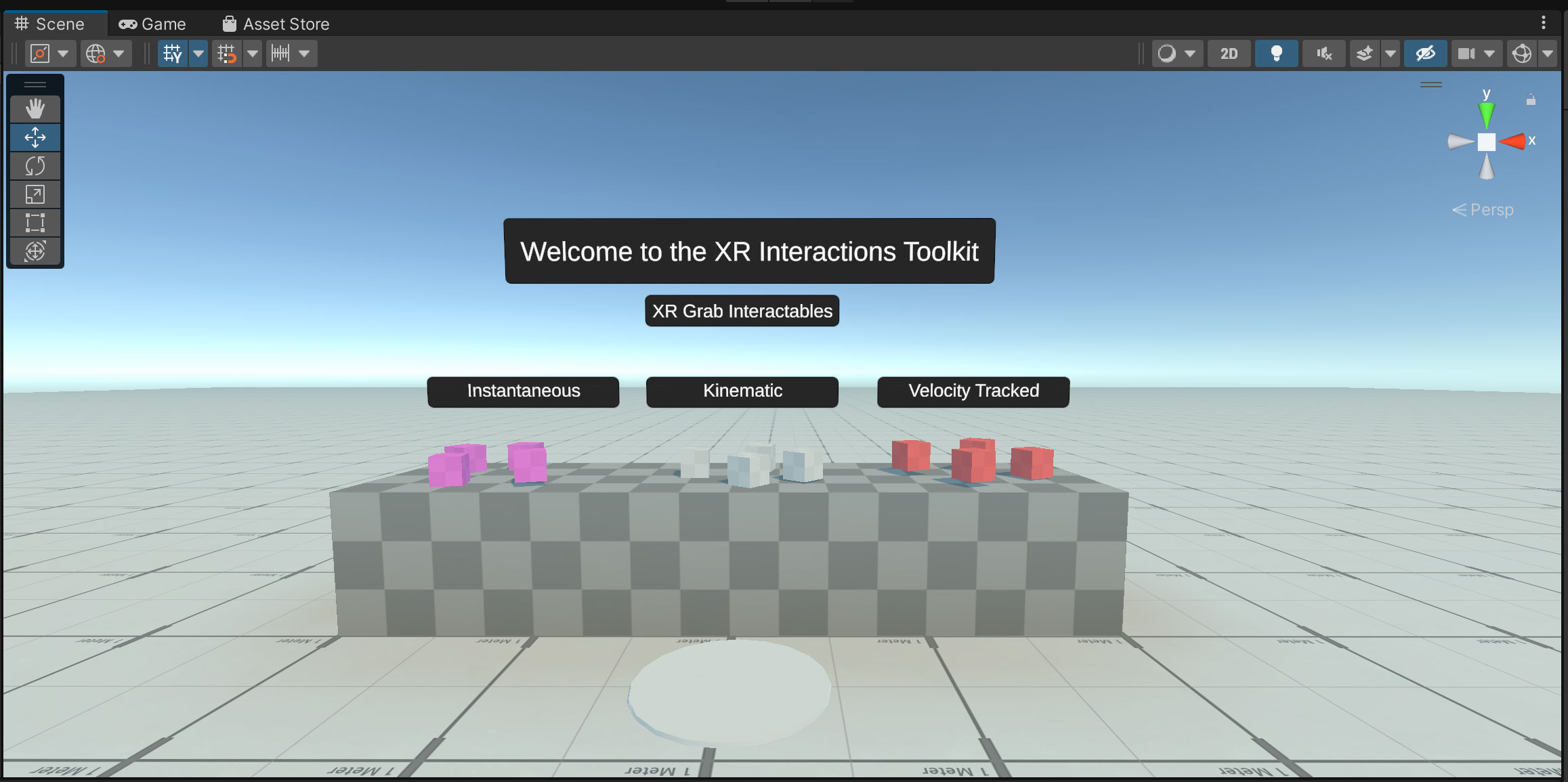 xr interaction toolkit sample unity