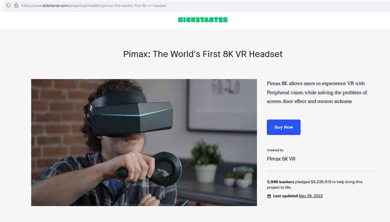 pimax kickstarter