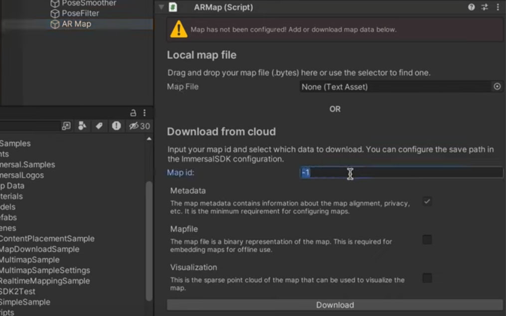 immersal ar map selection vps