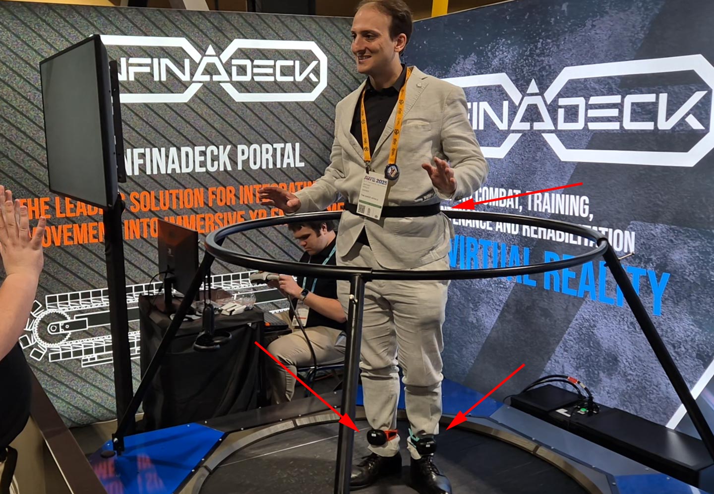 infinadeck vive trackers