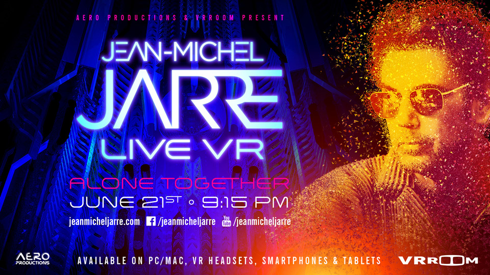 Famous musician Jean-Michel Jarre to host a live VR concert on VRrOOm on Sunday