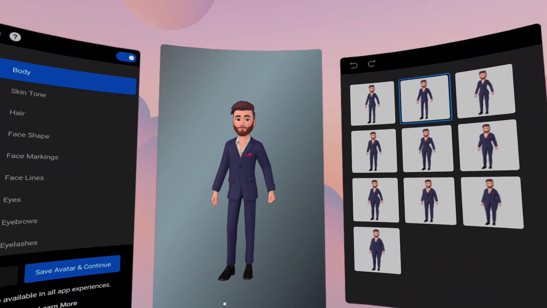 oculus avatars ui