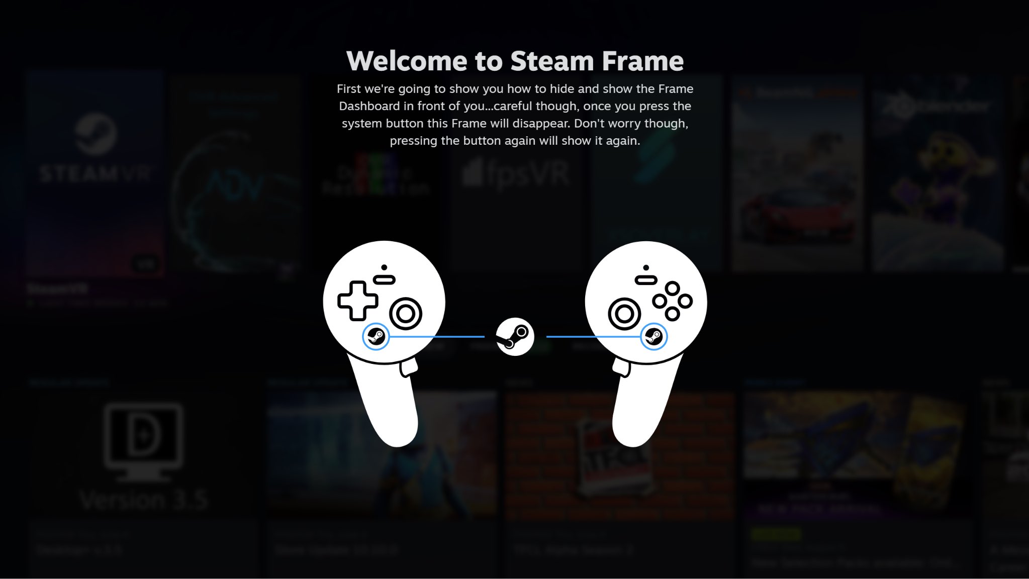 steam frame setup
