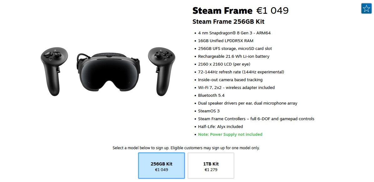 steam frame price